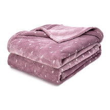 Fleece Plush Medium Weight Fluffy Soft Decorative Blanket Or Throw - Mauve