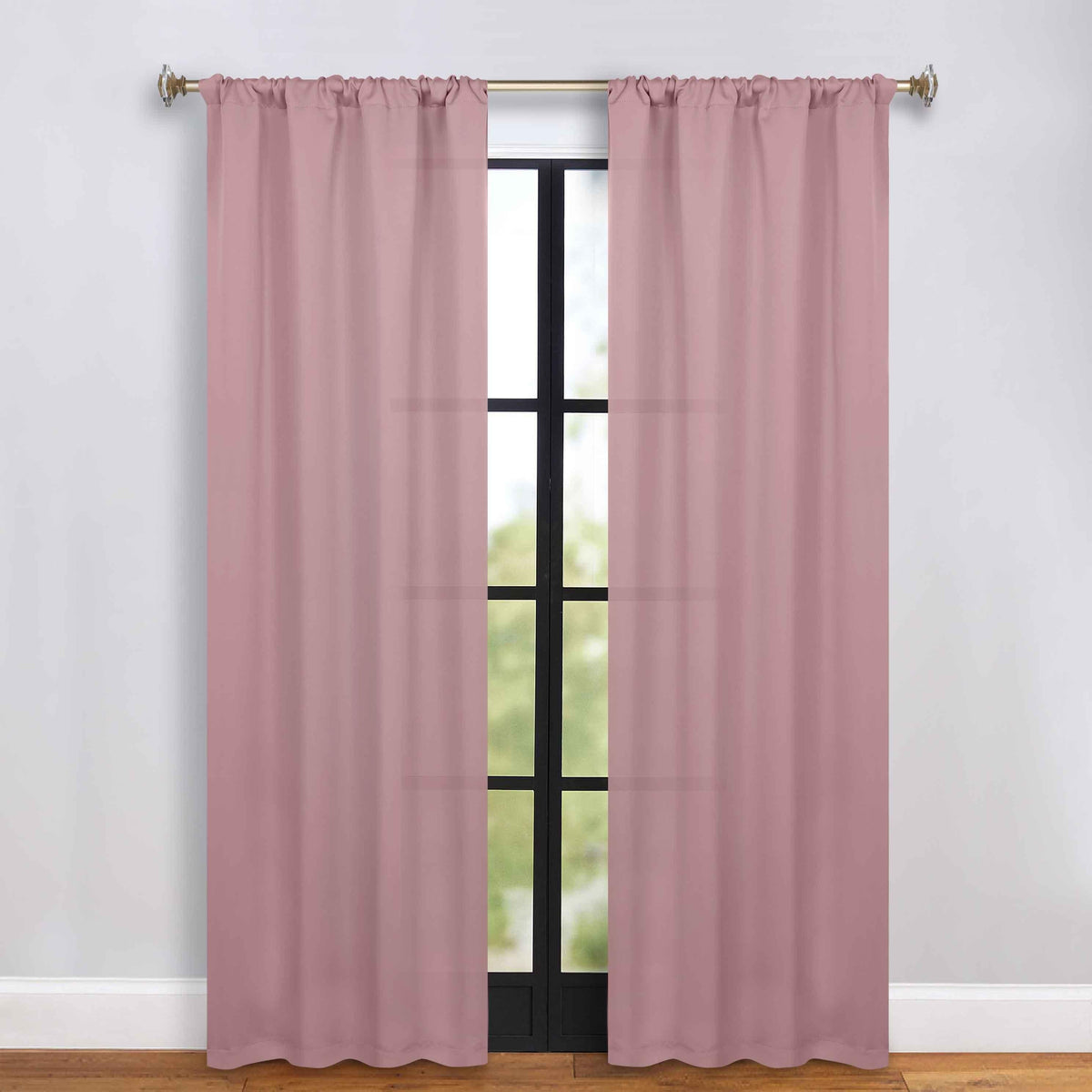 Solid Room Darkening Blackout Curtain Panels, Rod Pocket, Set of 2 - Blackout Curtains by Superior - Superior 