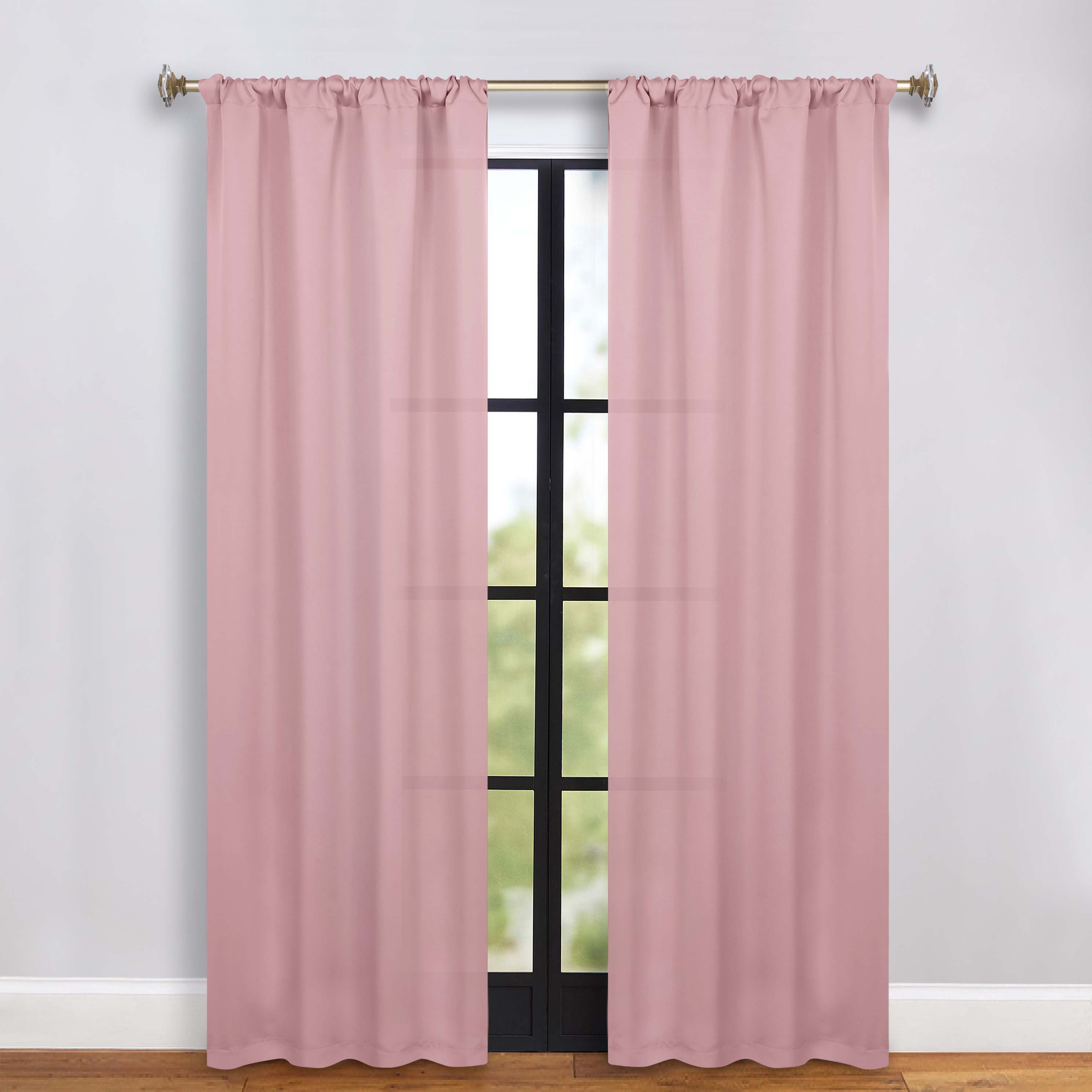 Solid Room Darkening Rod Pocket Blackout Curtain Panels, Set of 2 - Blackout Curtains by Superior