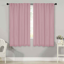 Solid Room Darkening Blackout Curtain Panels, Back Tabs, Set of 2