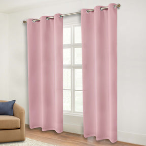 Classic Modern Solid Room Darkening Blackout Curtain Panels, Set of 2 - MauveChalk