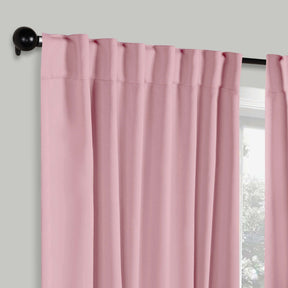 Solid Room Darkening Blackout Curtain Panels, Back Tabs, Set of 2 - MauveChalk