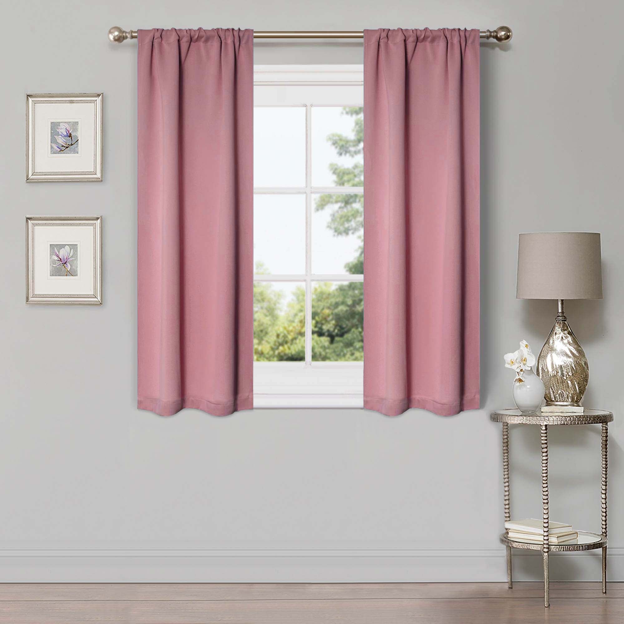 Solid Room Darkening Rod Pocket Blackout Curtain Panels, Set of 2 - Blackout Curtains by Superior