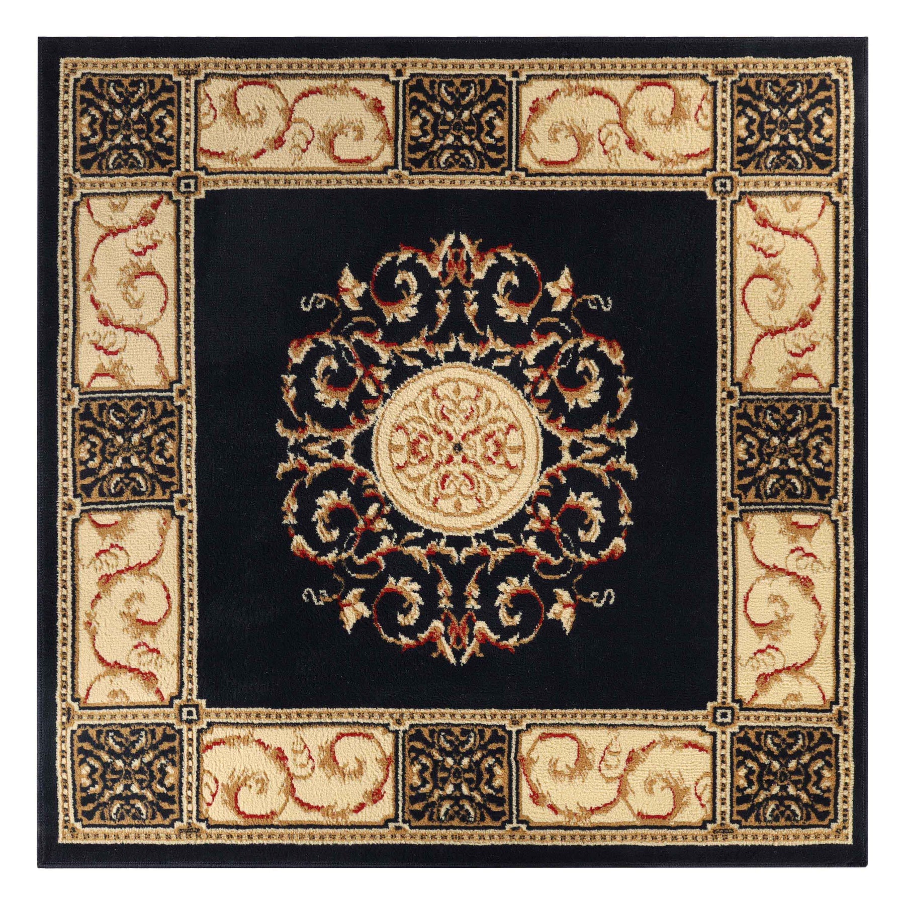 Oversized Medallion Modern Bohemian Indoor Area Rug or Runner Rug - MidnightBlue