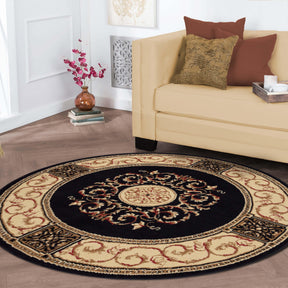 Oversized Medallion Modern Bohemian Indoor Area Rug or Runner Rug - MidnightBlue