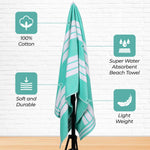 Striped Extra Large Oversized Absorbent Quick Dry Cotton Beach Towel - Beach Towel by Superior