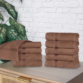 Heritage Egyptian Cotton Plush Absorbent Luxury Face Towel Set of 10 - Face Towel by Superior