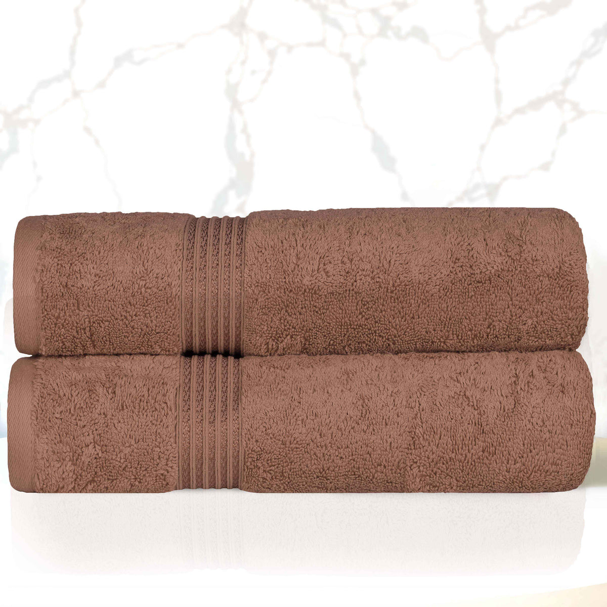 Heritage Egyptian Cotton Plush Absorbent Luxury Bath Towel Set of 2