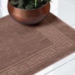 100% Cotton Absorbent Greek Key Border Solid 2 Piece Bath Mat Set - Bath Mats by Superior