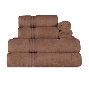 Heritage Egyptian Cotton Plush Absorbent Luxury 6 Piece Towel Set