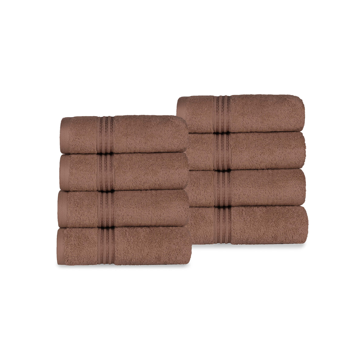 Heritage Egyptian Cotton Plush Luxury Hand Towel Set of 8