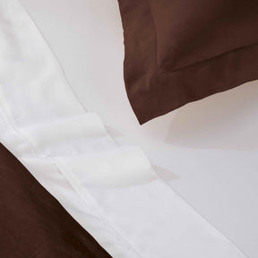 Egyptian Cotton 400 Thread Count Solid Luxury Duvet Cover Set - Mocha