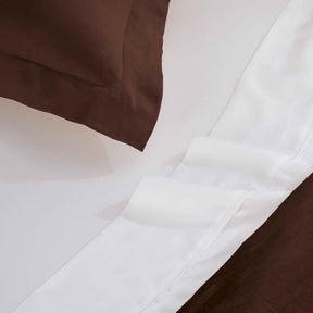 Egyptian Cotton 300 Thread Count Solid Luxury Duvet Cover Set - Mocha