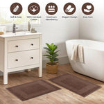 100% Cotton Absorbent Greek Key Border Solid 2 Piece Bath Mat Set - Bath Mats by Superior