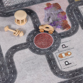 Country Road Non-Slip Kids Playroom Nursery Washable Indoor Area Rug