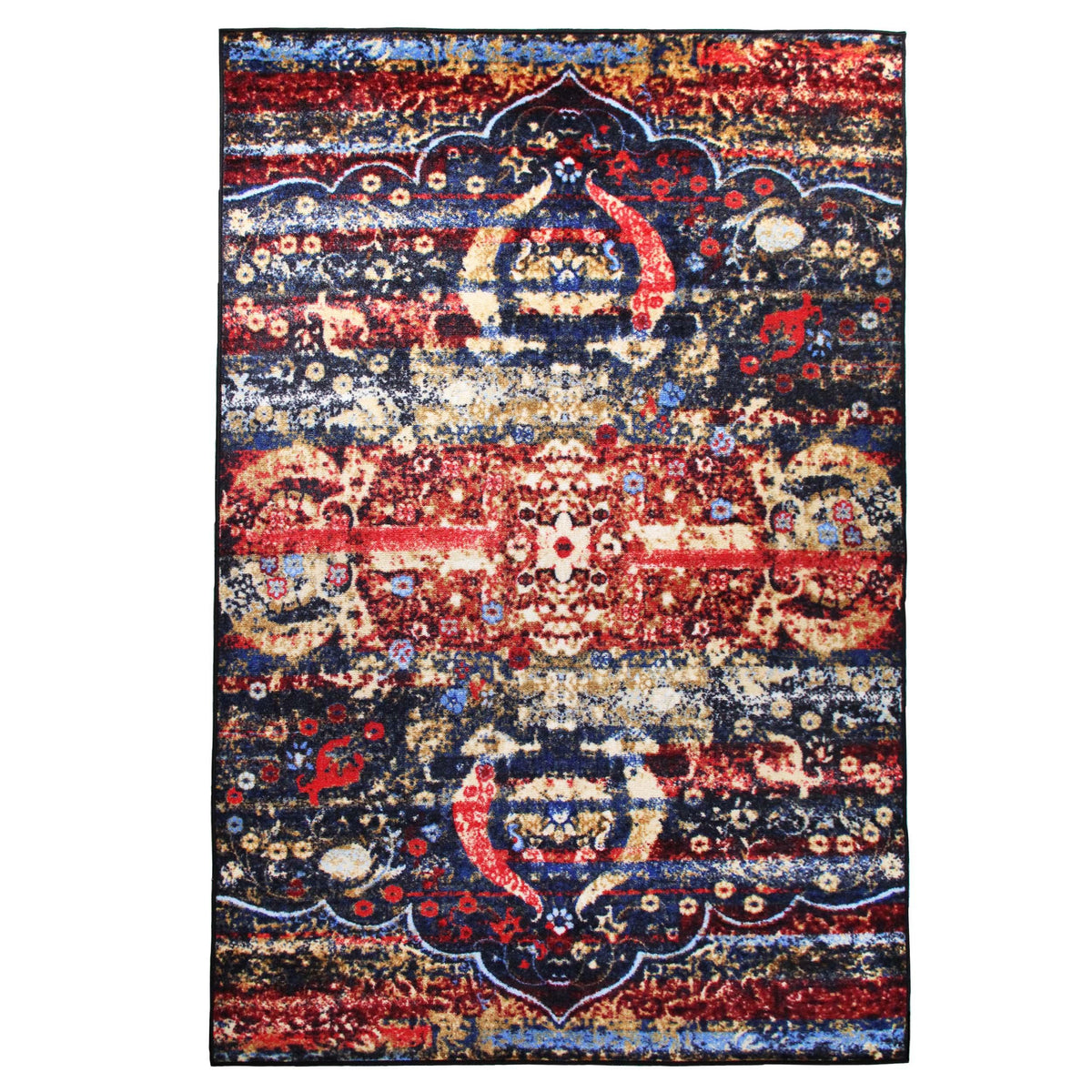 Oswell Medallion Non-Slip Washable Indoor Area Rug or Runner - Rugs by Superior - Superior 