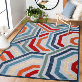 Waimea Modern Geometric Coastal Indoor Outdoor Area Rug - Rugs by Superior - Superior 