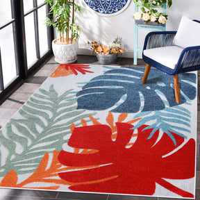 Waikiki Oversized Tropical Leaves Coastal Indoor Outdoor Area Rug - Rugs by Superior - Superior 