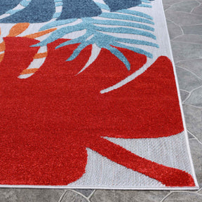 Waikiki Oversized Tropical Leaves Coastal Indoor Outdoor Area Rug - Rugs by Superior - Superior 