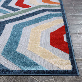 Waimea Modern Geometric Coastal Indoor Outdoor Area Rug - Rugs by Superior - Superior 