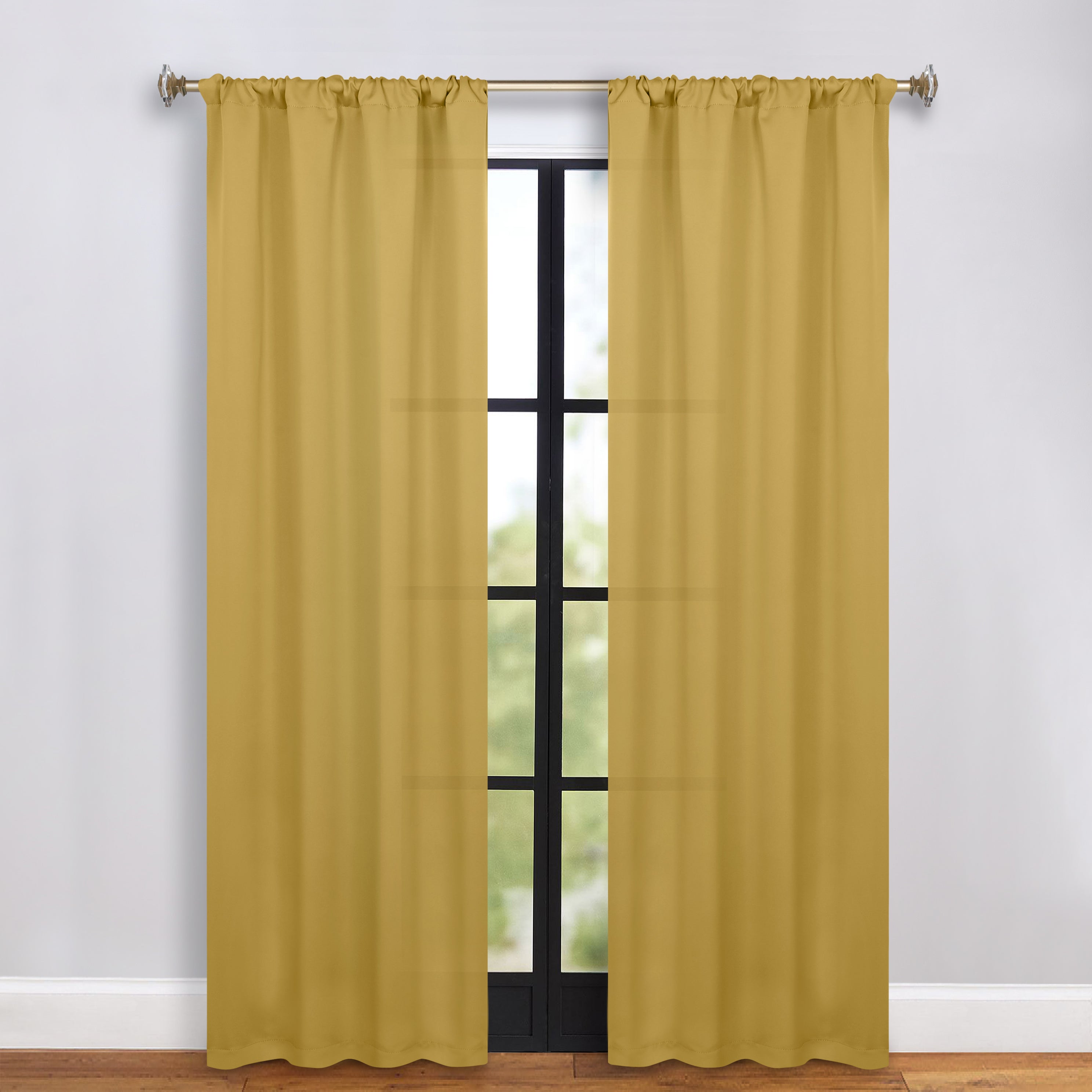 Solid Room Darkening Rod Pocket Blackout Curtain Panels, Set of 2 - Blackout Curtains by Superior