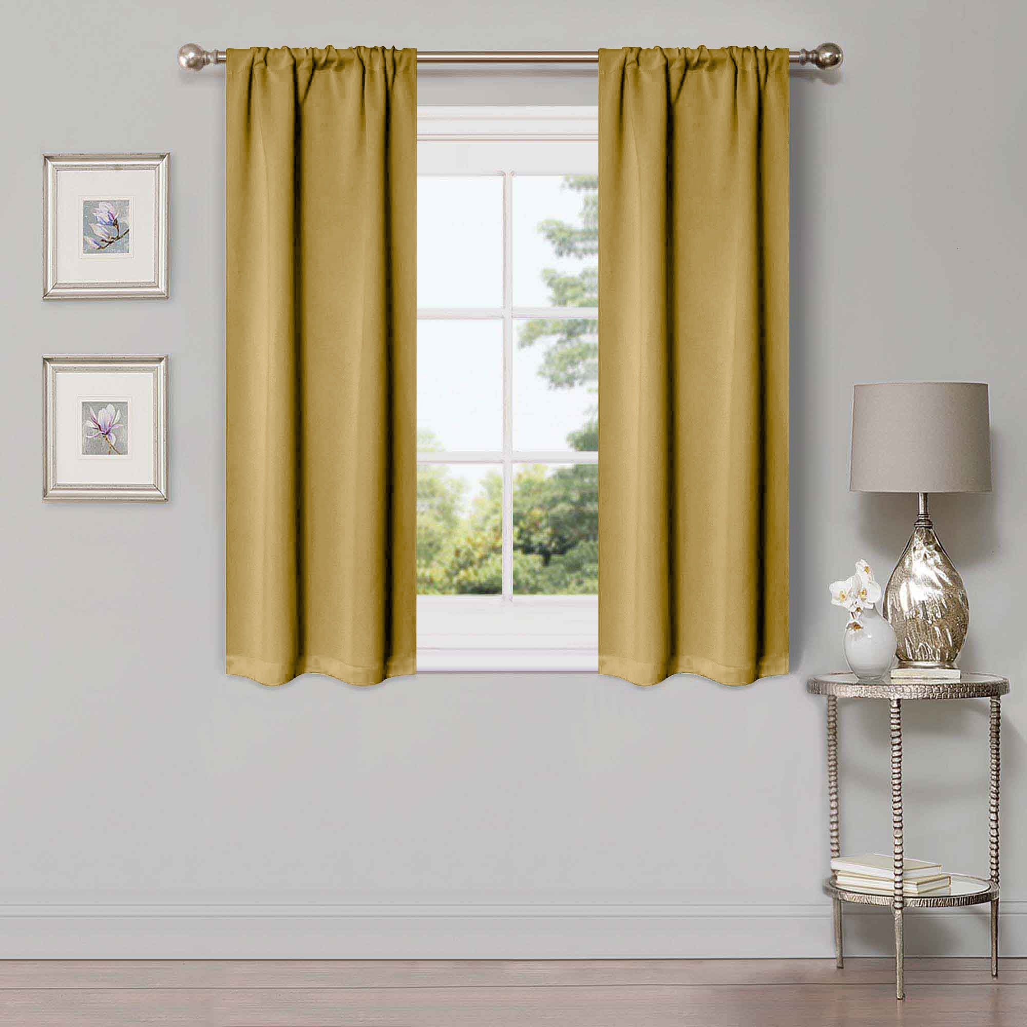 Solid Room Darkening Rod Pocket Blackout Curtain Panels, Set of 2 - Blackout Curtains by Superior