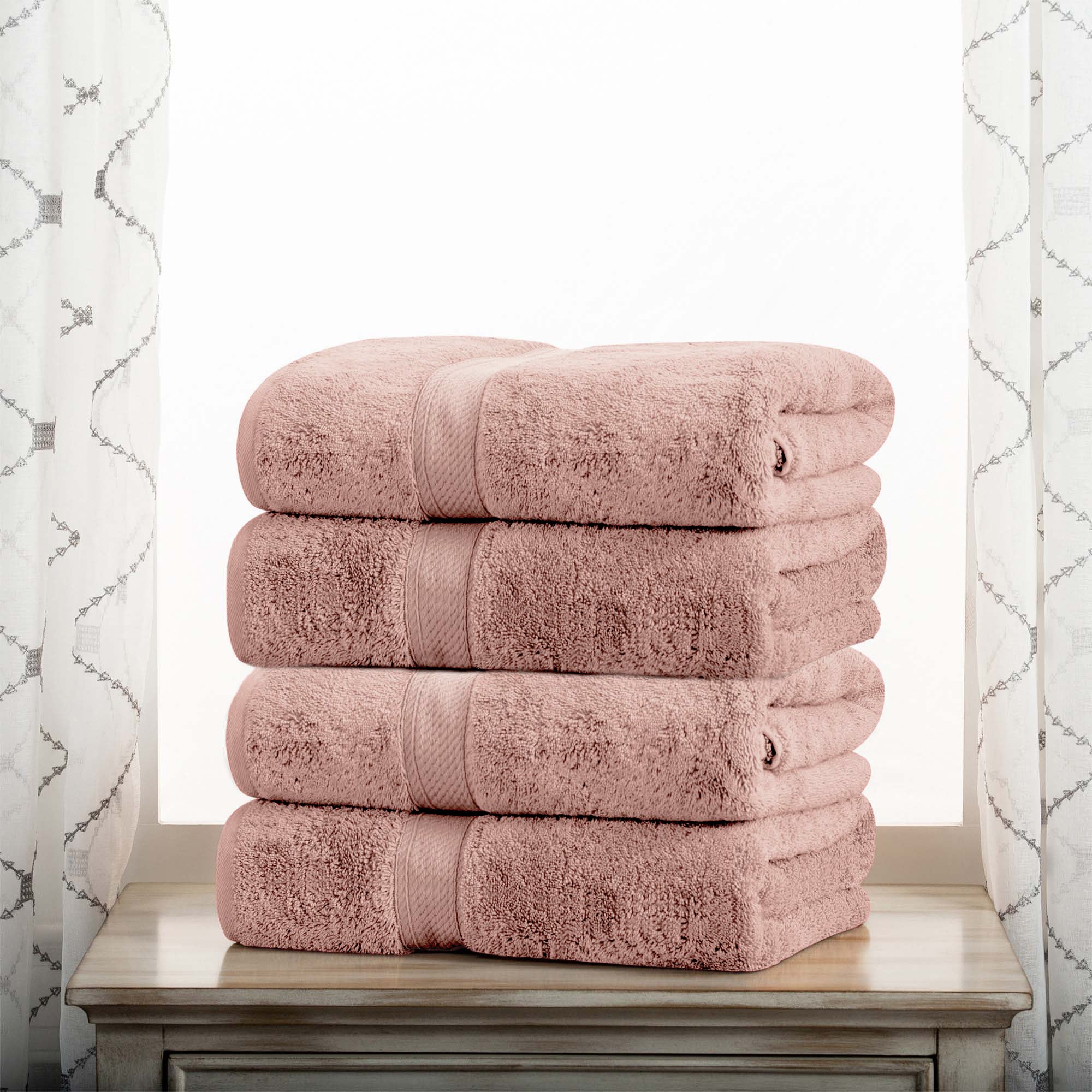 Madison Egyptian Cotton Pile Heavyweight 4 Piece Bath Towel Set - Bath Towel by Superior