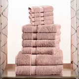 Madison Egyptian Cotton Pile Plush Heavyweight 10 Piece Towel Set - Towel Set by Superior