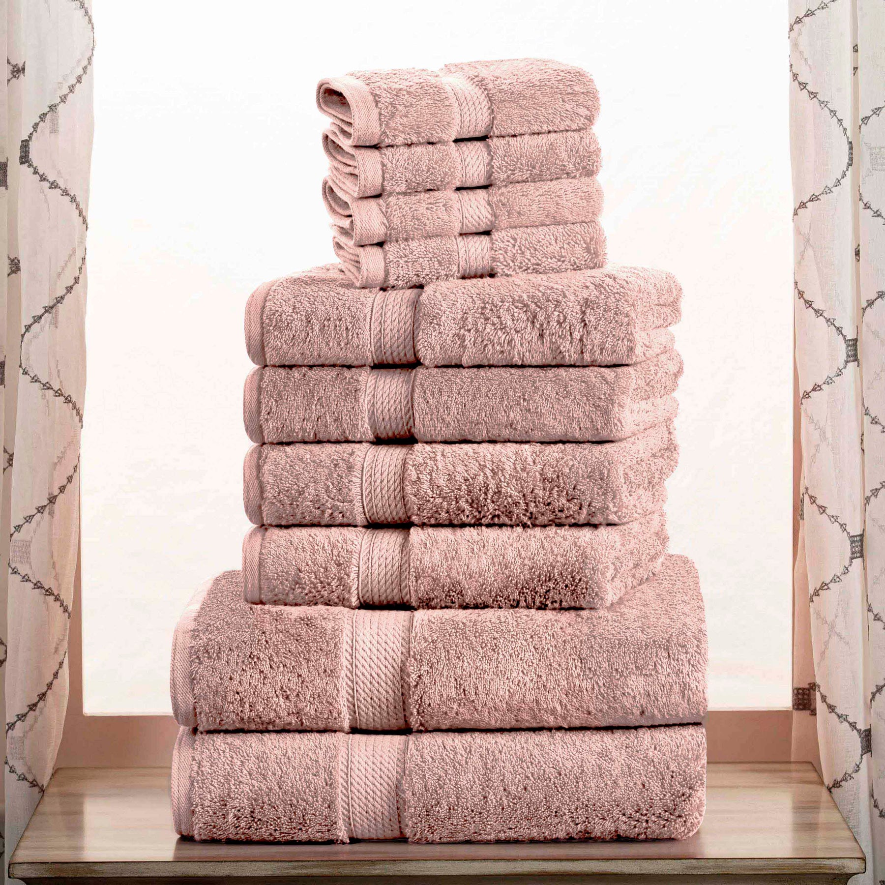 Madison Egyptian Cotton Pile Plush Heavyweight 10 Piece Towel Set