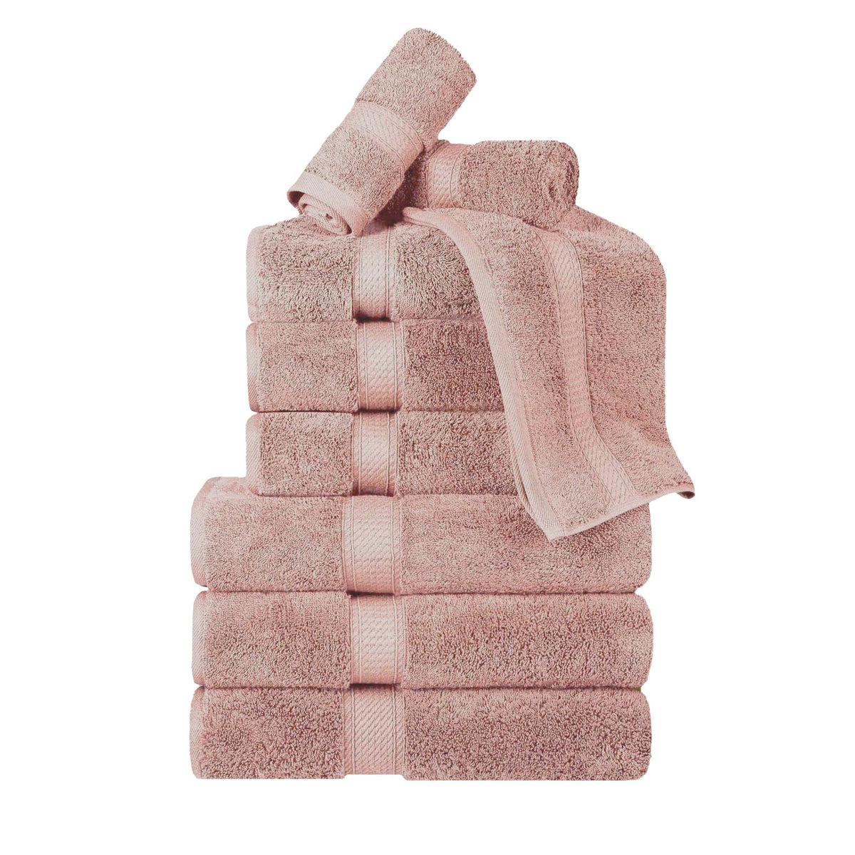 Madison Egyptian Cotton Pile Plush Heavyweight 9 Piece Towel Set