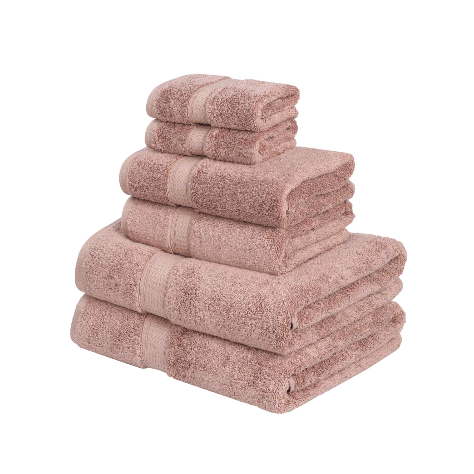 Madison Egyptian Cotton Pile Plush Heavyweight 6 Piece Towel Set