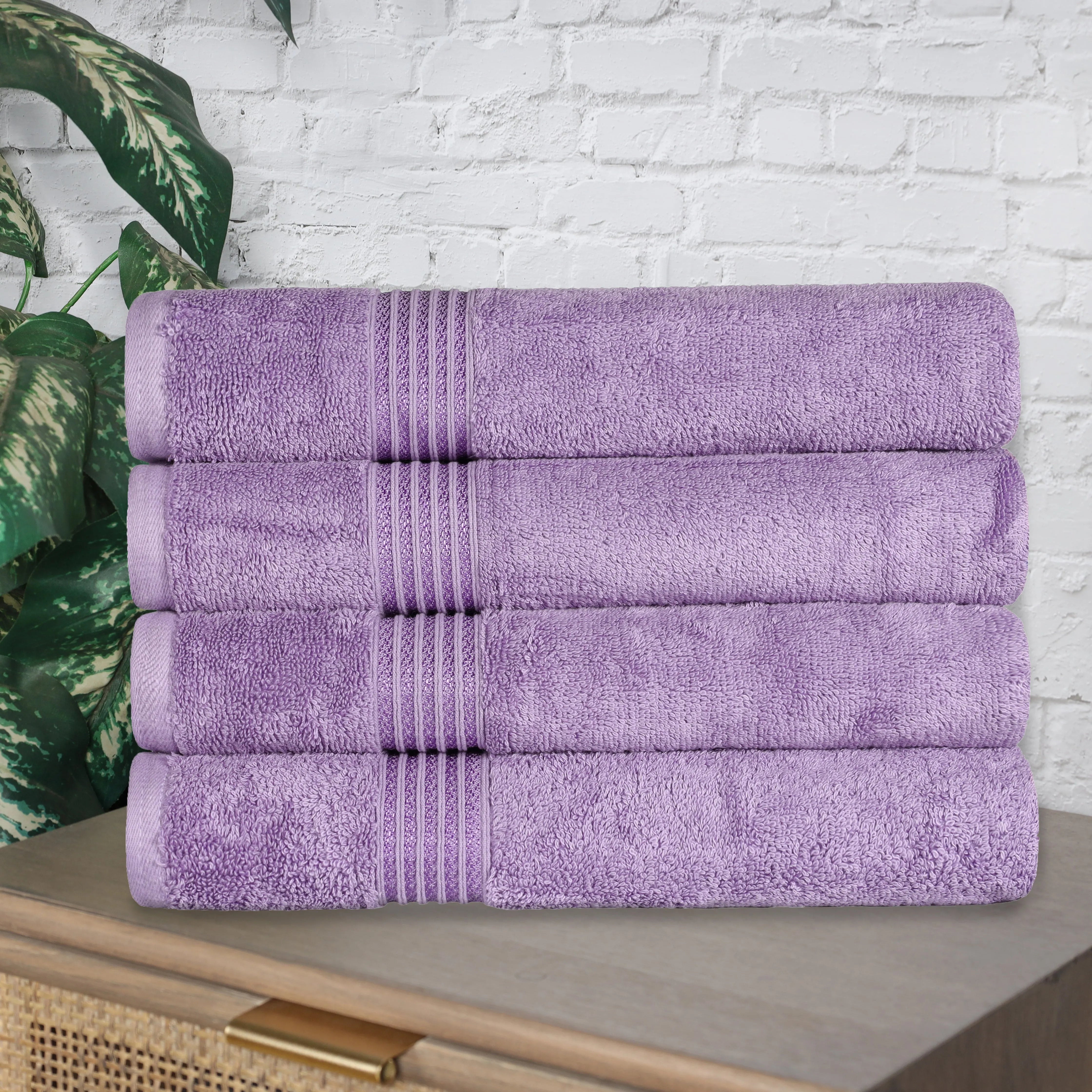 Heritage Egyptian Cotton Plush Absorbent Luxury Bath Towel Set of 4