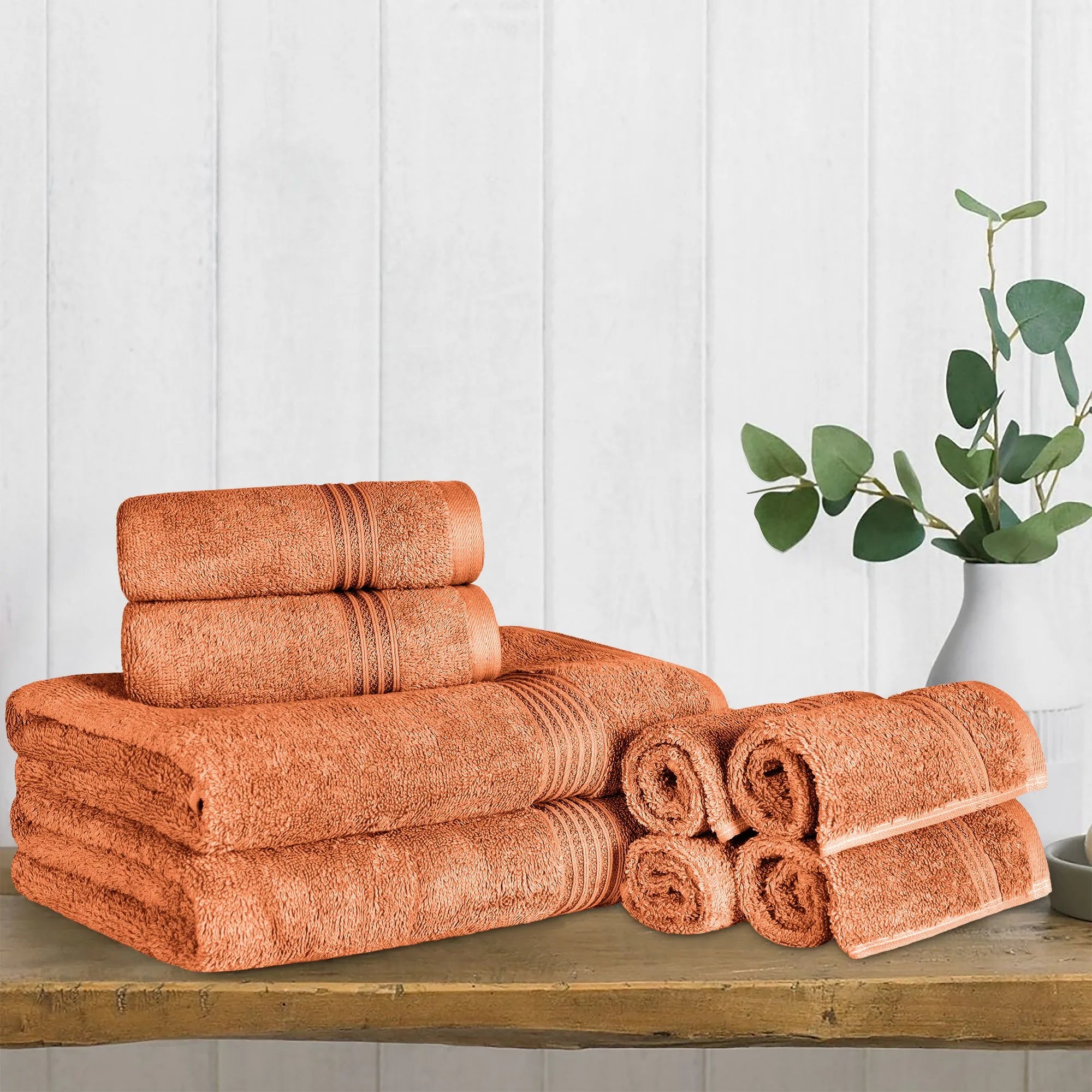 Heritage Egyptian Cotton Plush Heavyweight 8 Piece Towel Set