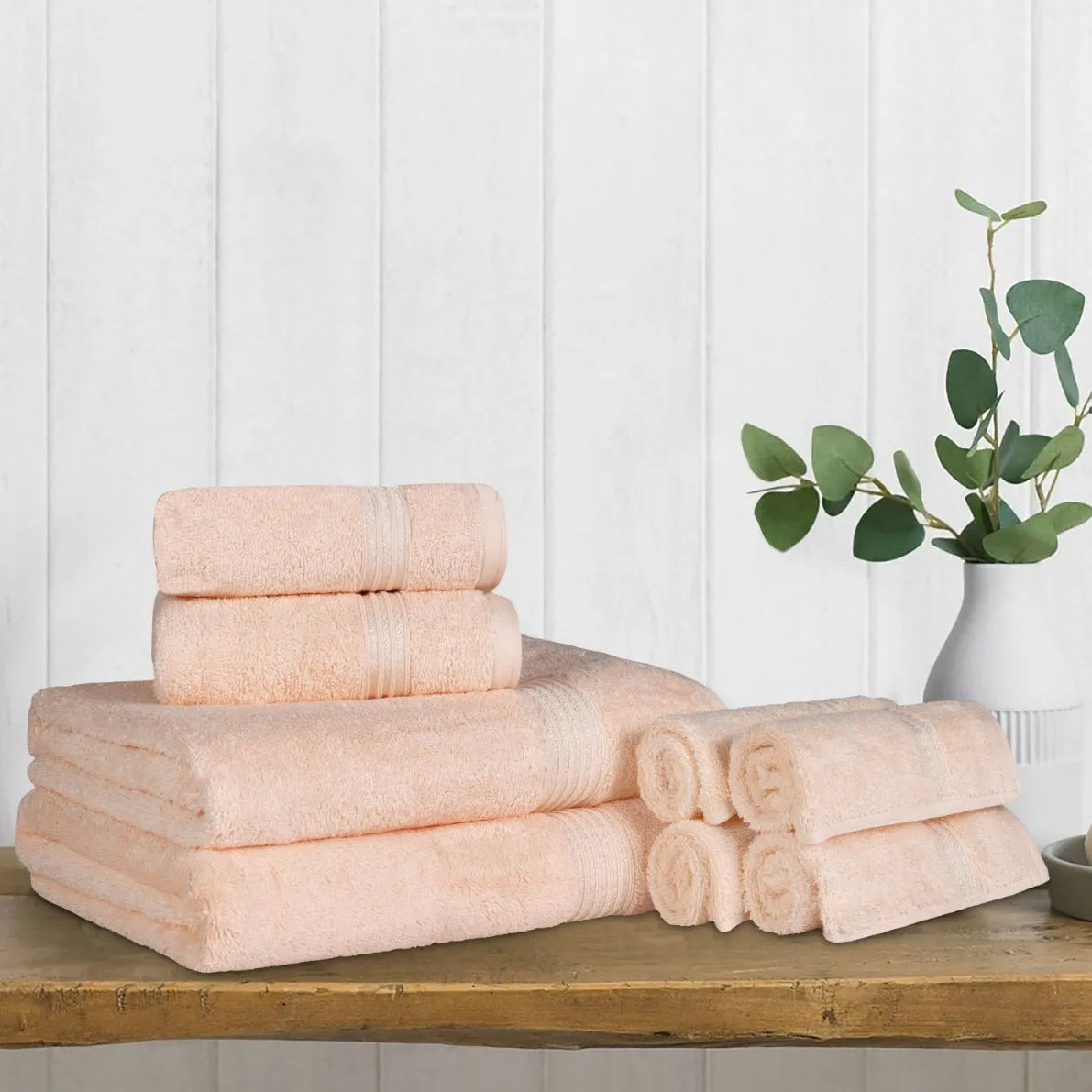 Heritage Egyptian Cotton Plush Heavyweight 8 Piece Towel Set