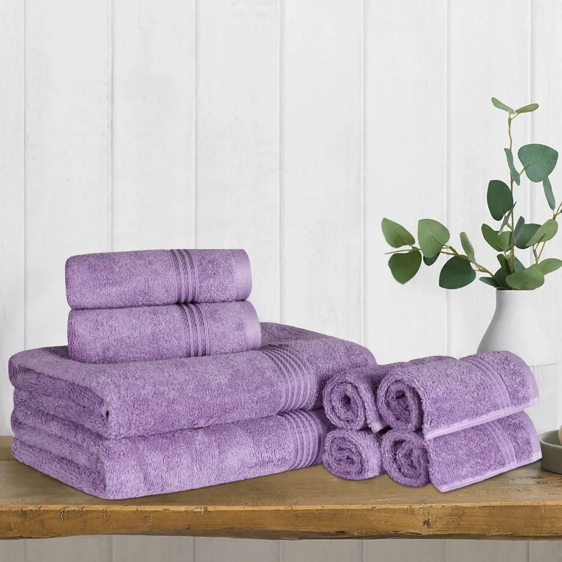 Heritage Egyptian Cotton Plush Heavyweight 8 Piece Towel Set