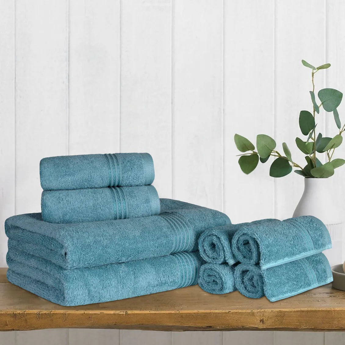 Heritage Egyptian Cotton Plush Heavyweight 8 Piece Towel Set