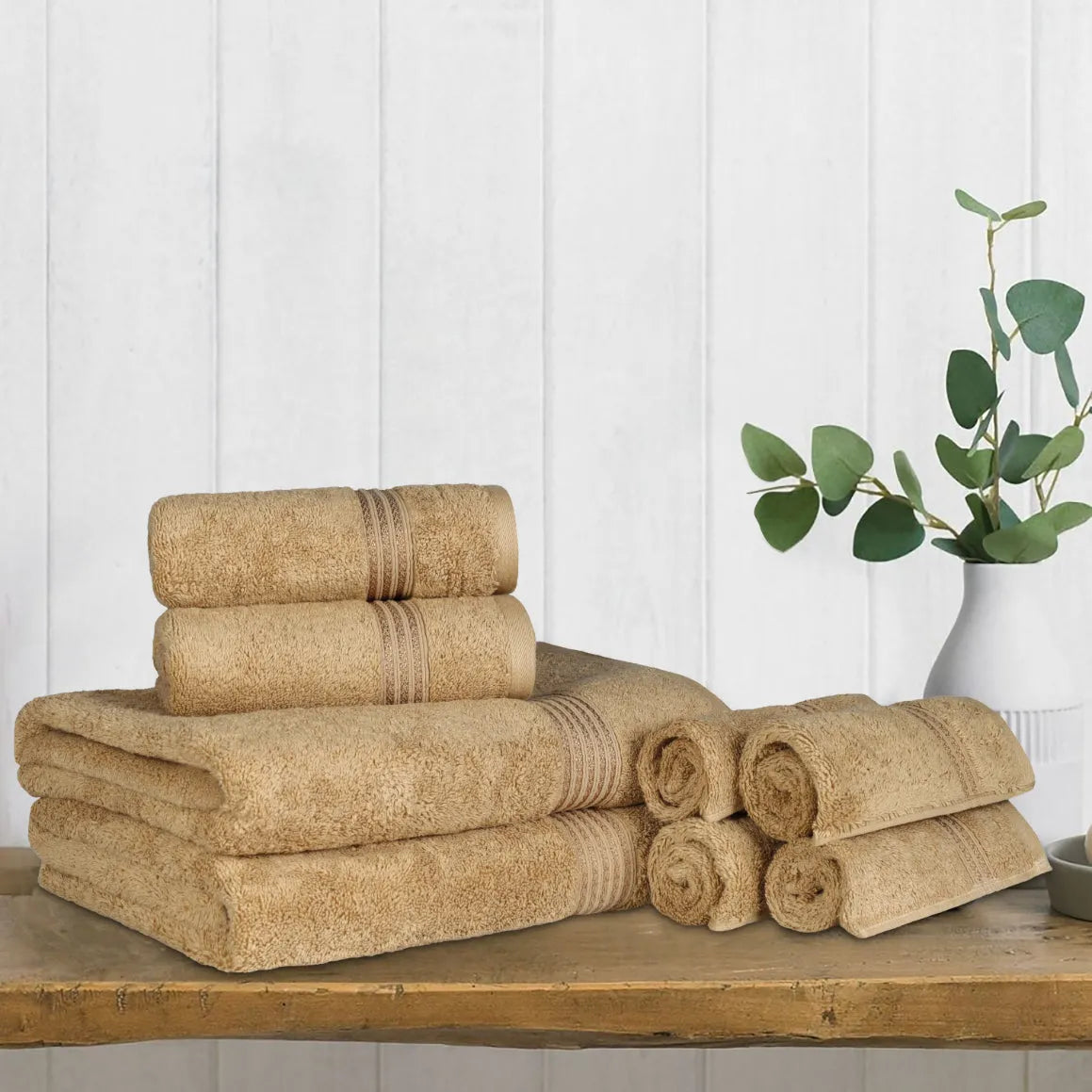 Heritage Egyptian Cotton Plush Heavyweight 8 Piece Towel Set