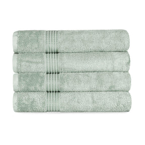 Egyptian Cotton Highly Absorbent Solid 4 Piece Bath Towel Set - Sage