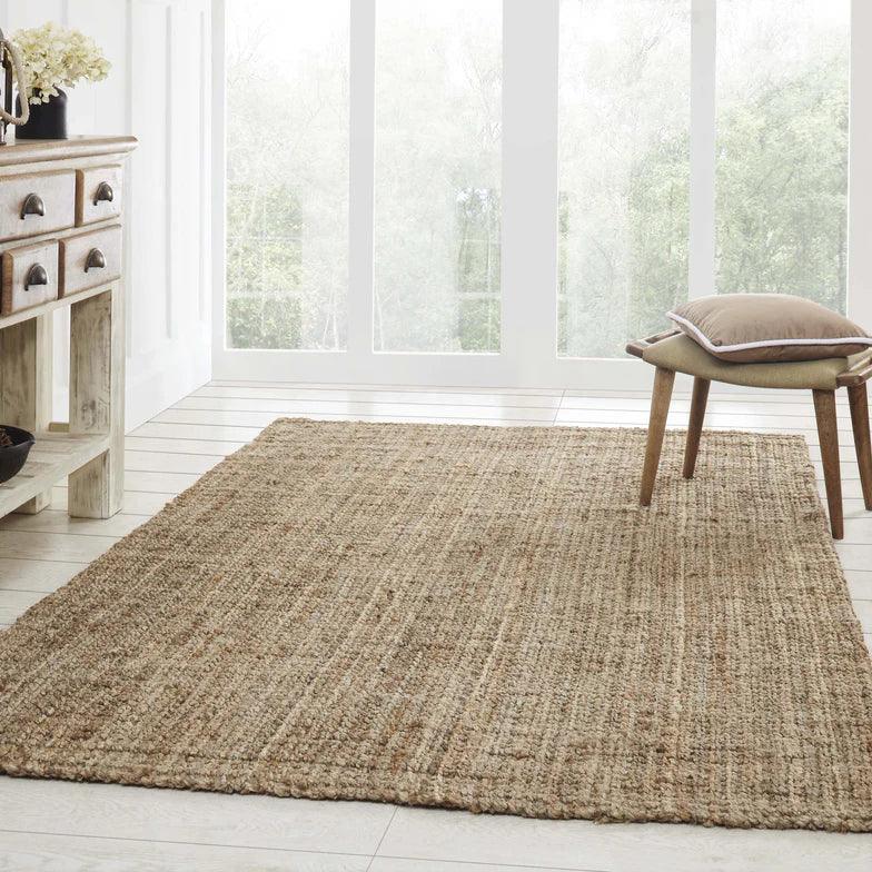 Kula Braided Jute Reversible Indoor Area Rugs Or Runner Rug - Natural