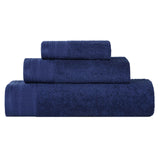 Honeycomb Textured Waffle Border Cotton 3 Piece Towel Set - Towel Set by Superior