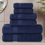 6 Piece Cotton Eco-Friendly Soft Absorbent Towel Set - Towel Set by Superior