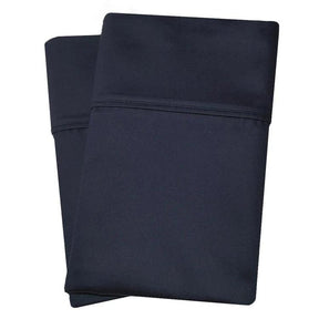 1000 Thread Count Cotton Blend Solid Pillowcase Set - NavyBlue