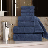 Napa Zero Twist Cotton Solid Waffle Honeycomb 8 Piece Towel Set - Towel Set by Superior