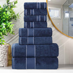 Niles Egyptian Giza Cotton Plush Heavyweight Soft 8 Piece Towel Set - Towel Set by Superior