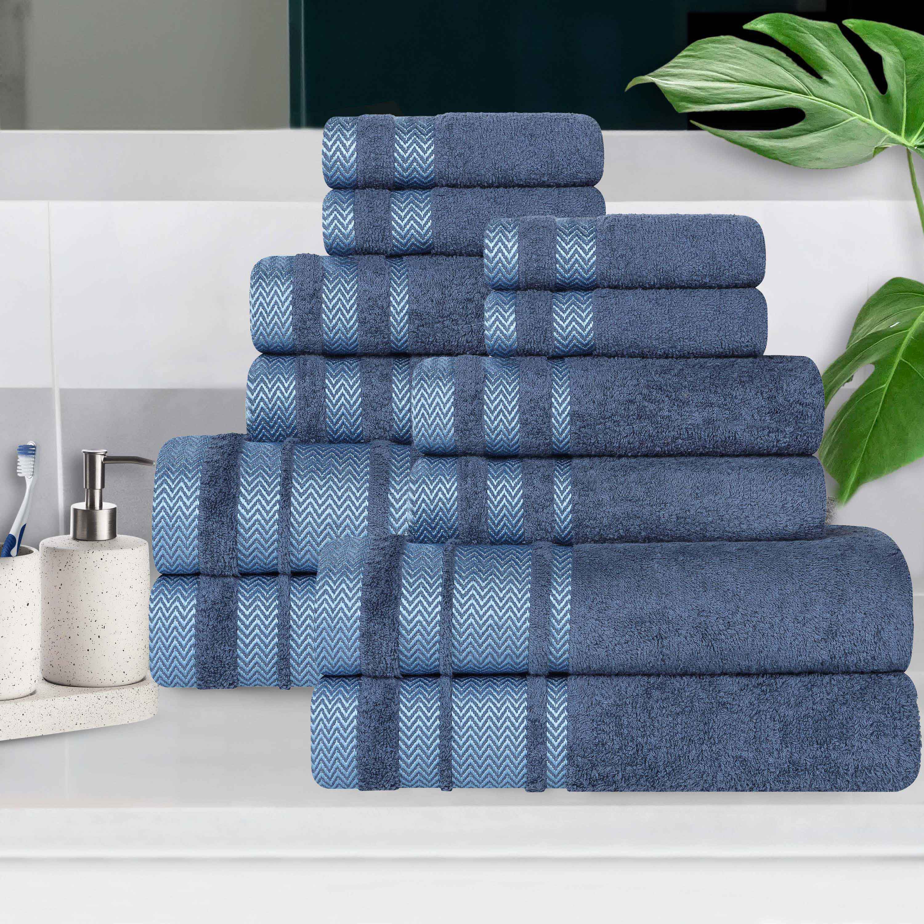 Hays Cotton Medium Weight 12 Piece Assorted Bathroom Towel Set - Towel Set by Superior