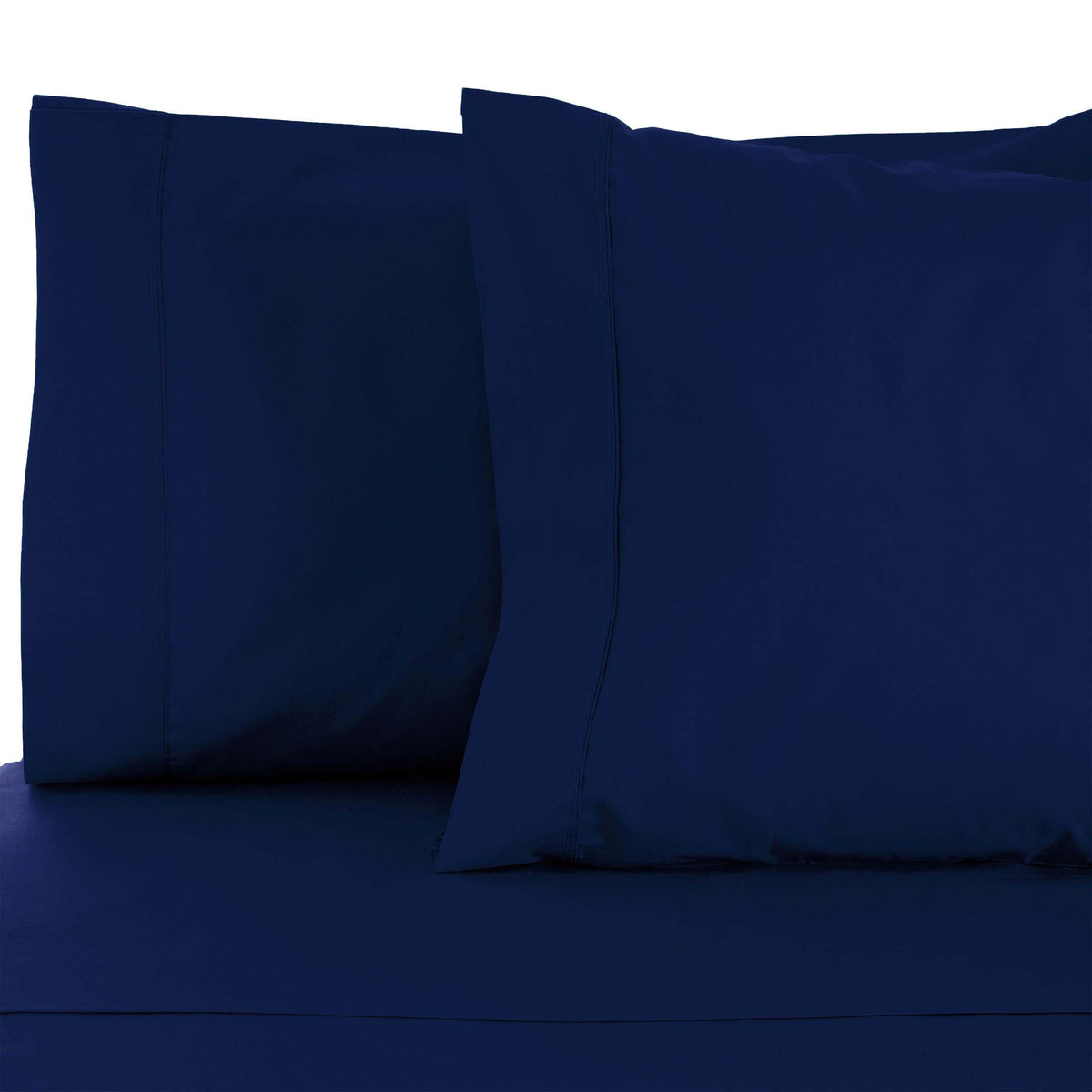 Cotton Blend 800 Thread Count Solid Pillowcase Set of 2 - NavyBlue