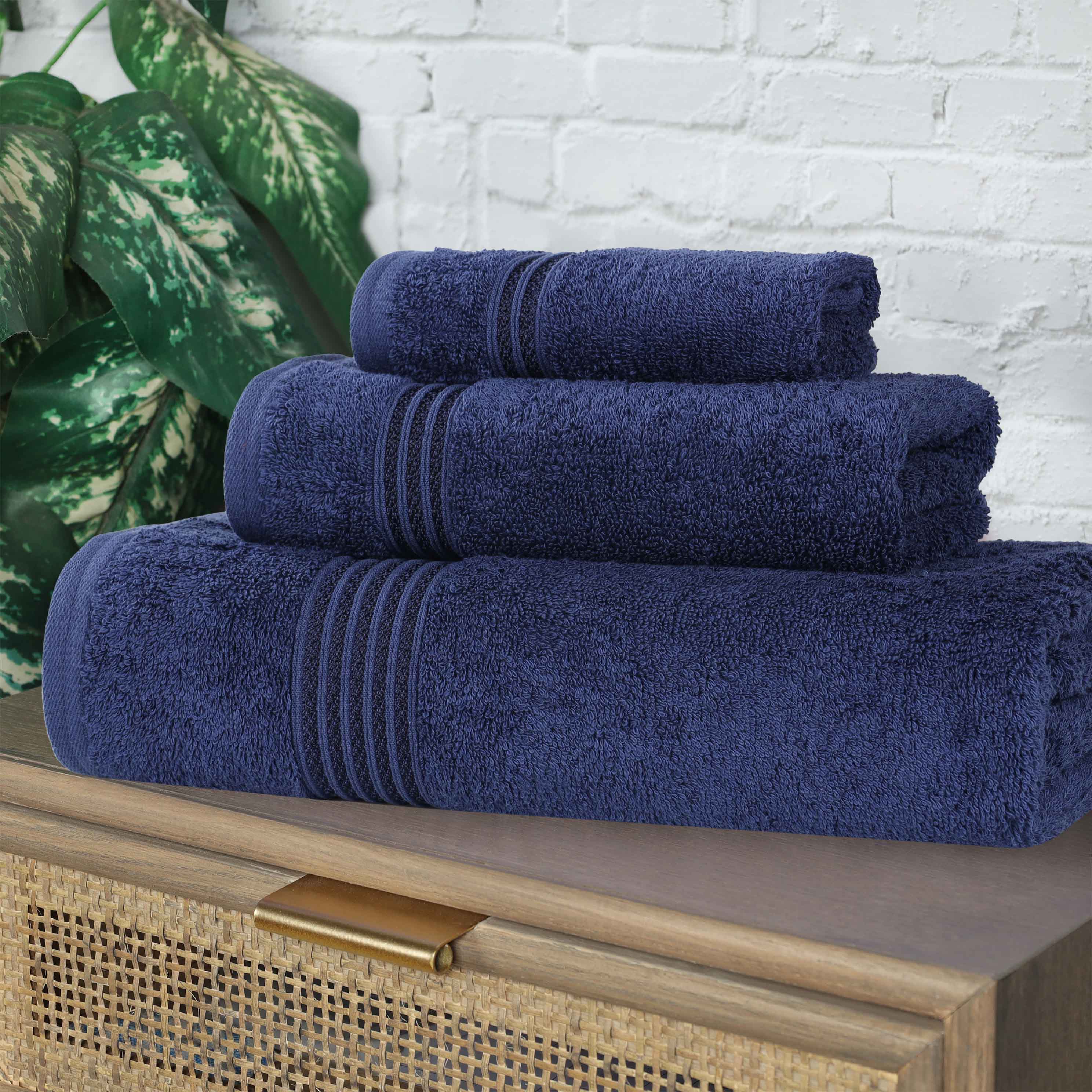 Heritage Egyptian Cotton Plush 3 Piece Absorbent Luxury Towel Set - Towel Set by Superior