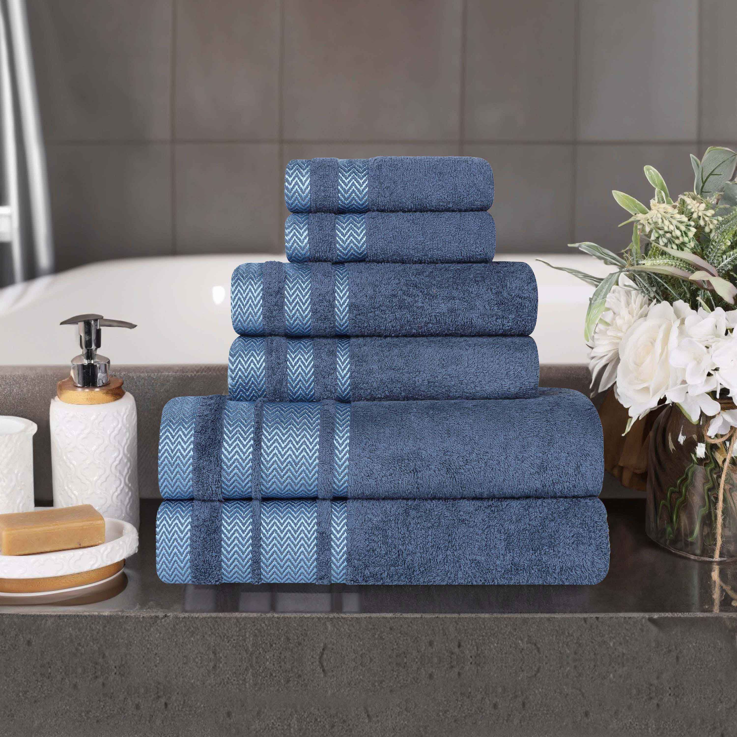 Hays Cotton Medium Weight 6 Piece Assorted Bathroom Towel Set - Towel Set by Superior