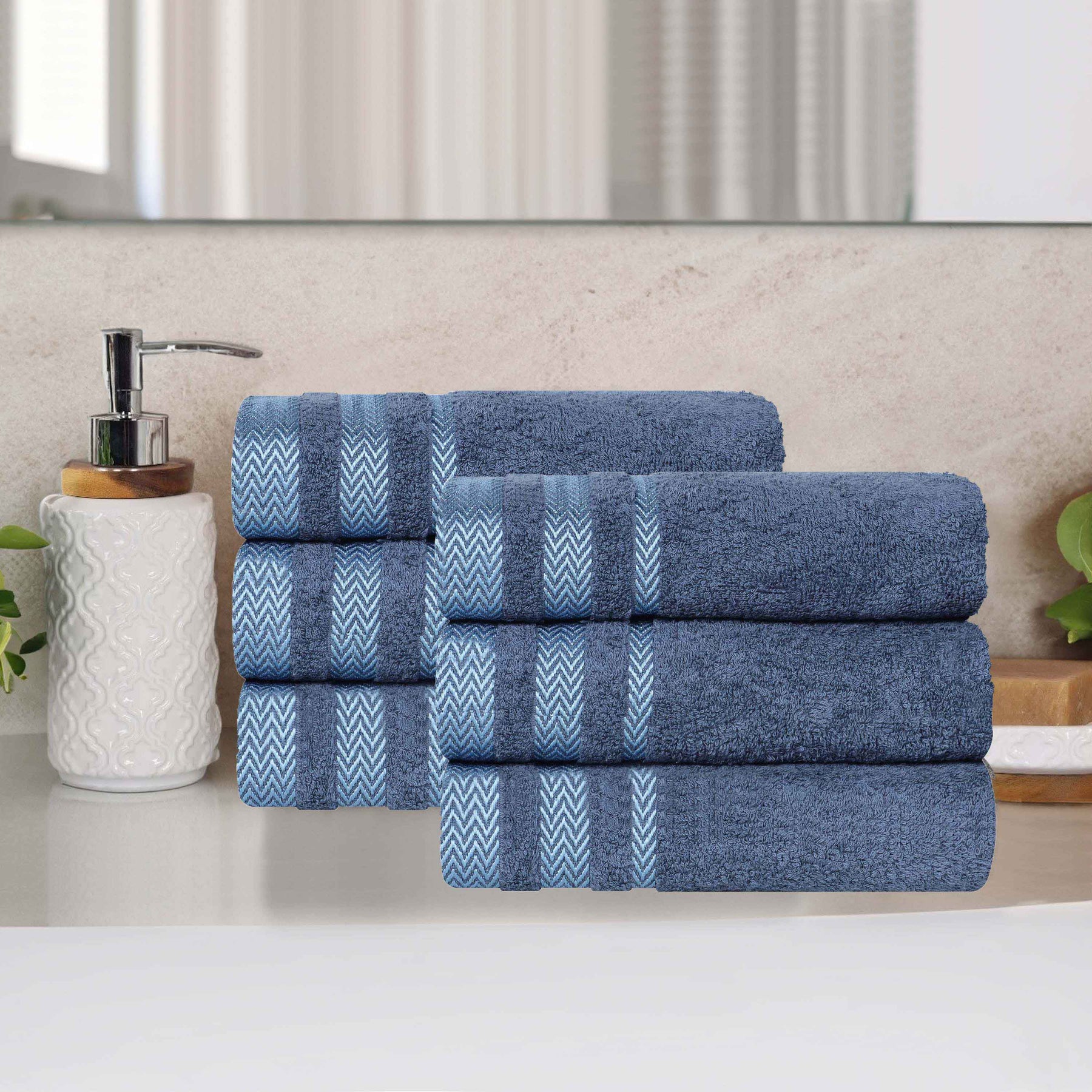 Hays Cotton Medium Weight Soft Hand Towel Set of 6