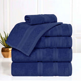 Smart Dry Zero Twist Cotton Medium Weight 6 Piece Assorted Towel Set - Towel Set by Superior